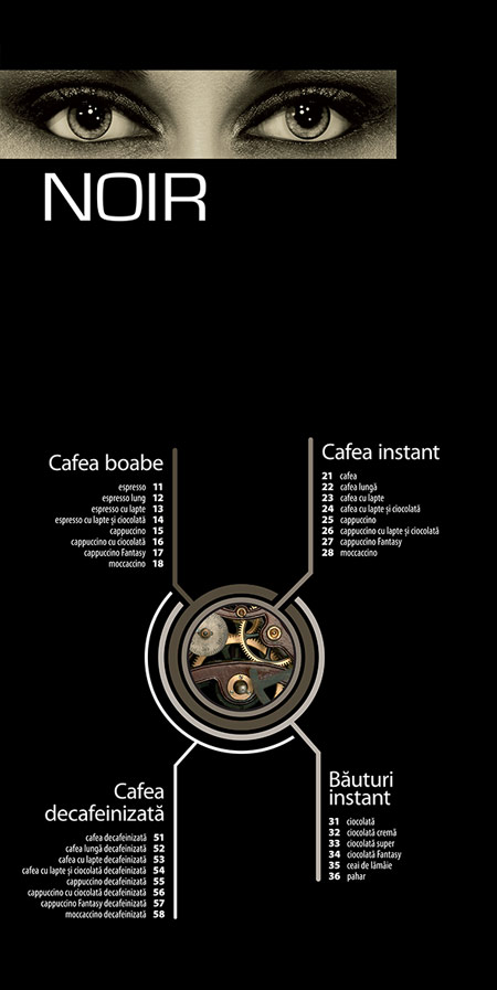 Caffee Noir poster graphic design