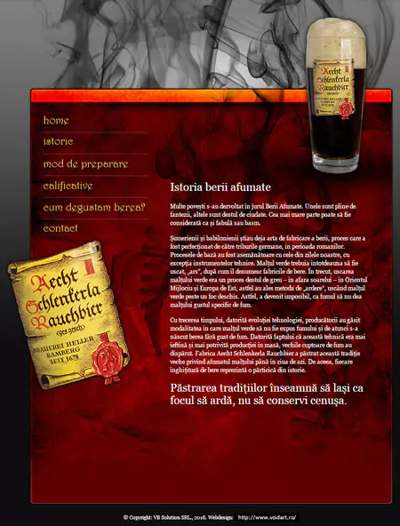 www.bereafumata.ro web design