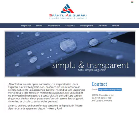 www.sfantuasigurari.ro web design