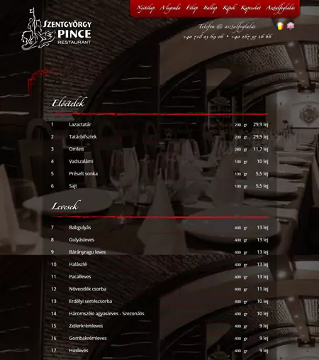 szentgyorgypince.ro web design